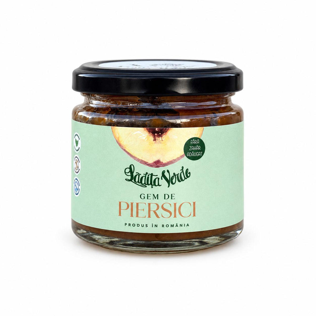 Gem de piersici fără zahăr adăugat